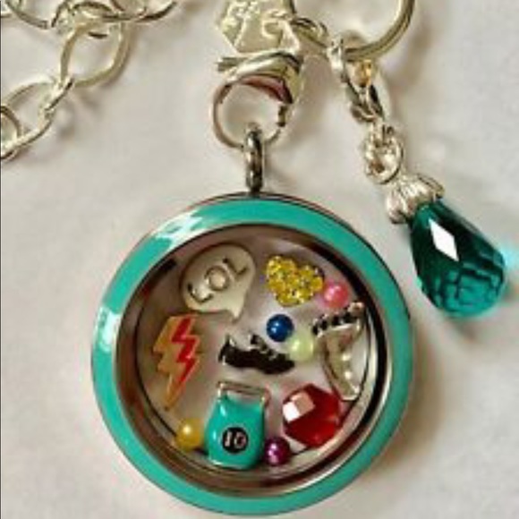 SOLD • 3/$15 🖤 Origami Owl 🖤 Turquoise Teardrop Crystal - Picture 5 of 9